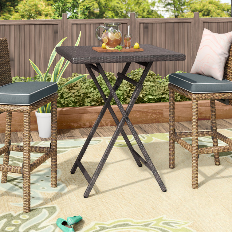 Latitude Run® Will Wicker/Rattan Bistro Table & Reviews Wayfair